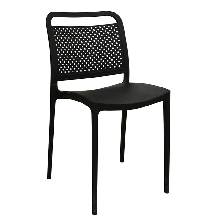 Lora Black Καρέκλα Πολυπροπυλενίου 41X49X78εκ.