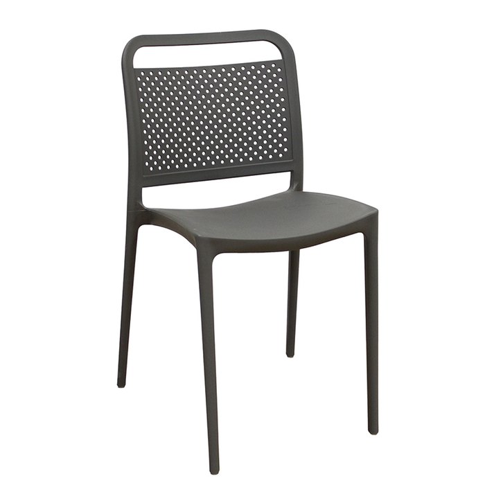 Lora Dark Grey Καρέκλα Πολυπροπυλενίου 41X49X78εκ.