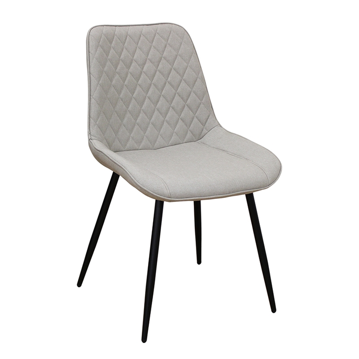 Alesia L. Beige Ύφασμα Καρέκλα Μεταλλική 50X59X86εκ.