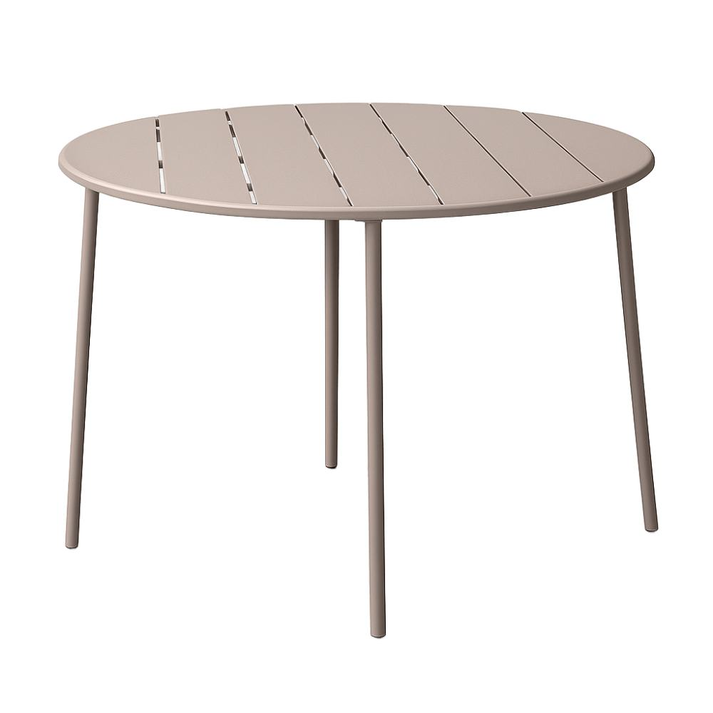 BOLTON ΤΡΑΠΕΖΙ ΣΤΡΟΓΓΥΛΟ TAUPE Φ110Χ74 cm