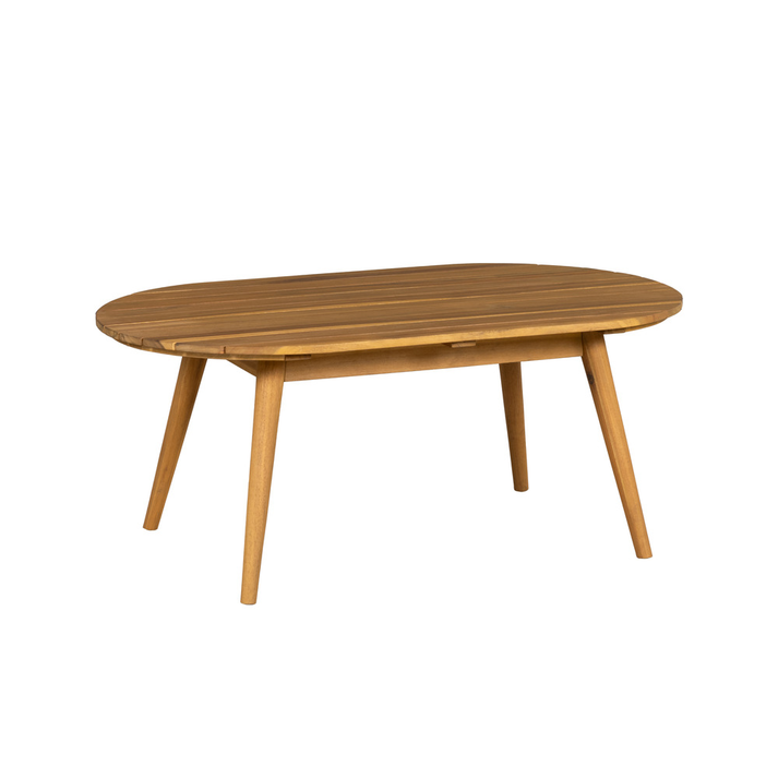OVAL ΤΡΑΠΕΖΙ ΣΑΛΟΝΙΟΥ ΞΥΛΙΝΟ ΑΚΑΚΙΑ  97Χ57X40cm