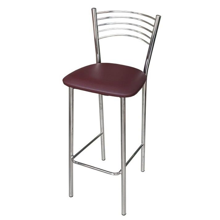 Σκαμπό Μπαρ Χρώμιο / Δερματίνη (3 χρώματα)