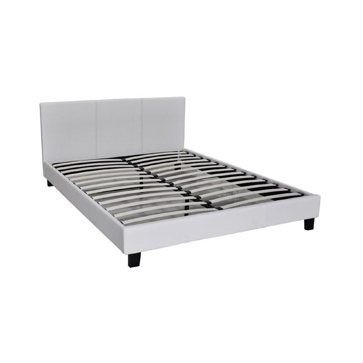 WILTON Κρεβάτι Διπλό, για Στρώμα 150x200cm, PU Άσπρο