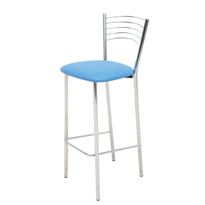 Σκαμπό Μπαρ Χρώμιο / Δερματίνη (3 χρώματα)