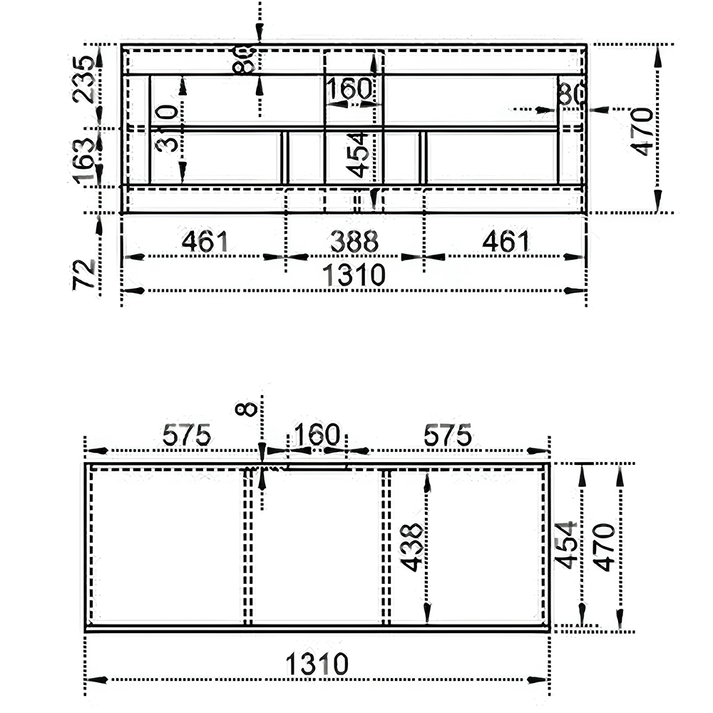 BEAT TV STAND SONOMA 131x47x47