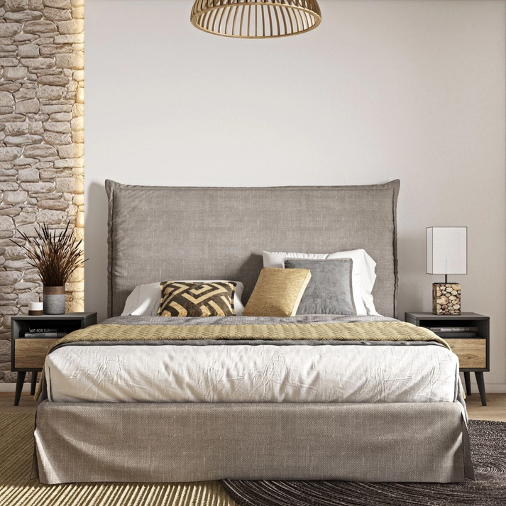 FAB Κρεβάτι Ελληνικής Κατασκευής 210x180xH127cm (Για Στρώμα 160x200)
