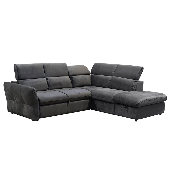 MONSERAT ΚΑΝΑΠΕΣ ΚΡΕΒΑΤΙ ΓΩΝΙΑ ΔΕΞΙΑ ΑΝΘΡΑΚΙ 254x224x90cm