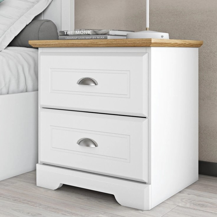 LAND Κομοδίνο με 2 Συρτάρια Ελληνικής Κατασκευής 53x44xH55cm