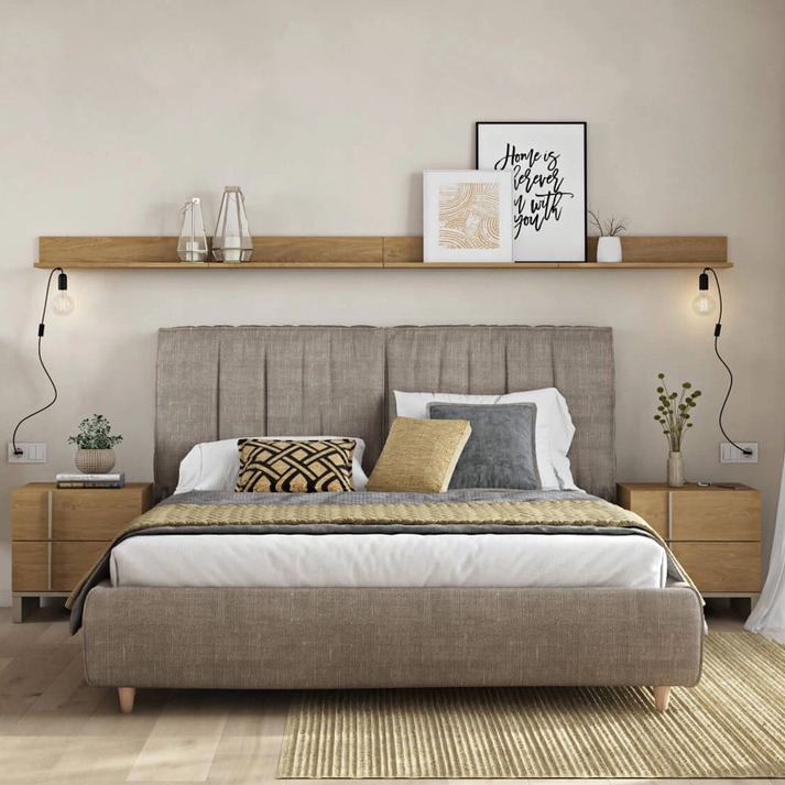 LINE L Κρεβάτι Ελληνικής Κατασκευής 220x184xH112cm (Για Στρώμα 160x200cm)