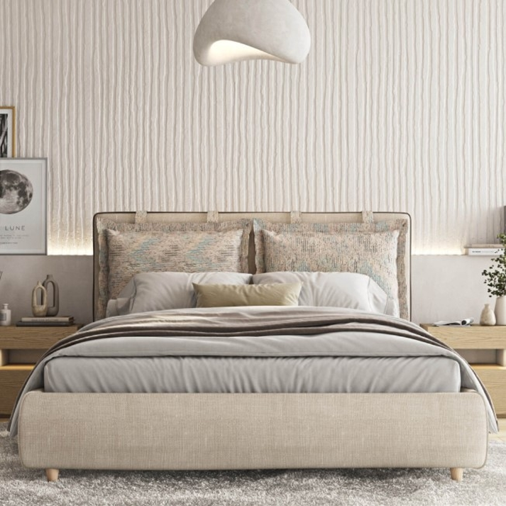 LINE S Κρεβάτι Ελληνικής Κατασκευής 220x184xH111cm (Για Στρώμα 160x200cm)