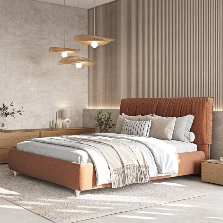LINE L Κρεβάτι Ελληνικής Κατασκευής 220x184xH112cm (Για Στρώμα 160x200cm)