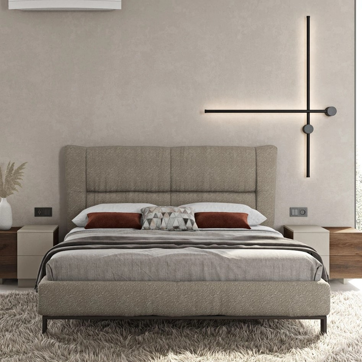 NABUK 9 Κρεβάτι Ελληνικής Κατασκευής 210x196xH119cm (Για Στρώμα 160x200)
