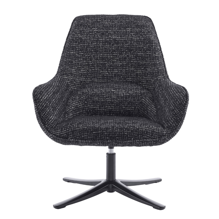 TIFFANY ΠΟΛΥΘΡΟΝΑ ΠΕΡΙΣΤΡΕΦΟΜΕΝΗ ΜΑΥΡΟ ΜΕ PATTERN 80x75x90cm