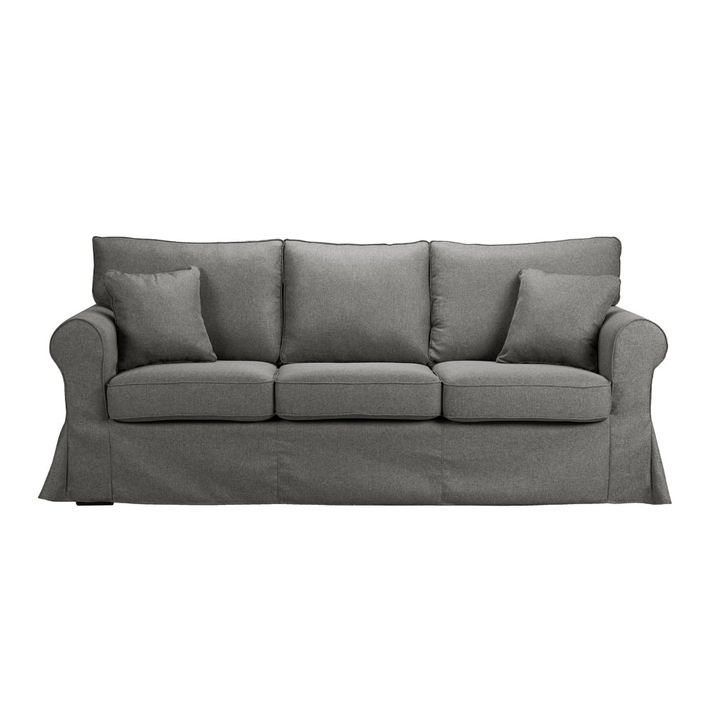 ASHLEY ΚΑΝΑΠΕΣ 3ΘΕΣΙΟΣ ΜΕ ΑΠΟΣΥΡΟΜΕΝΟ ΓΚΡΙ 215x85x95