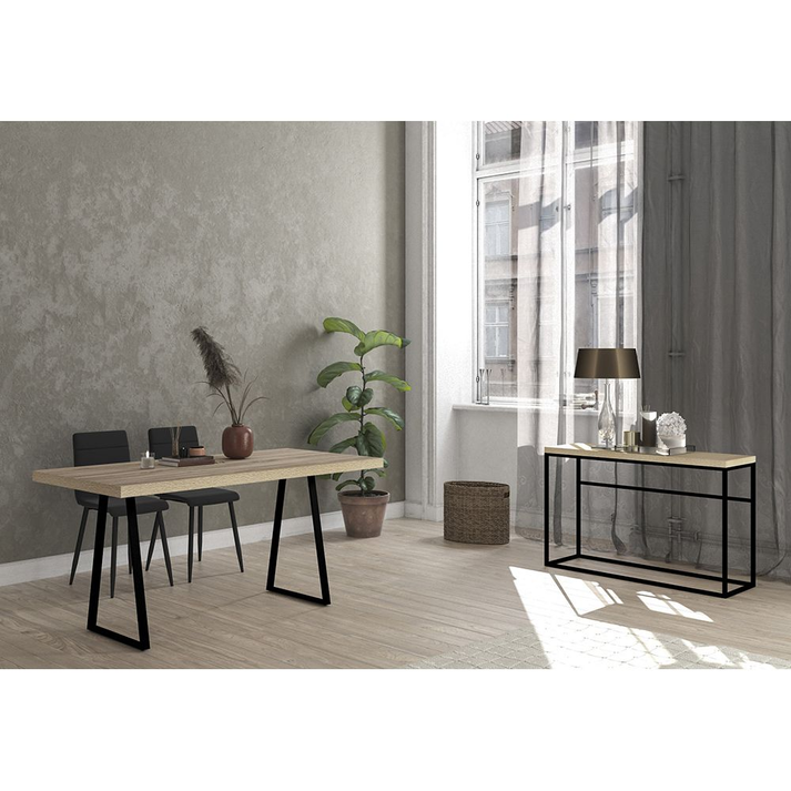 PLEGMA ΤΡΑΠΕΖΙ SONOMA ΜΑΥΡΟ 160x80x76