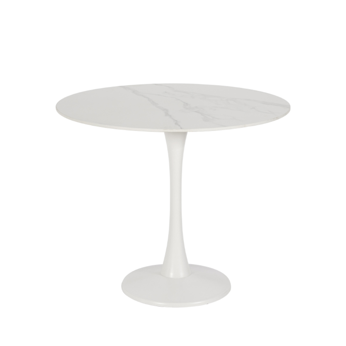 SNOW ΤΡΑΠΕΖΙ ΡΟΤΟΝΤΑ ΛΕΥΚΟ 90x90x75cm