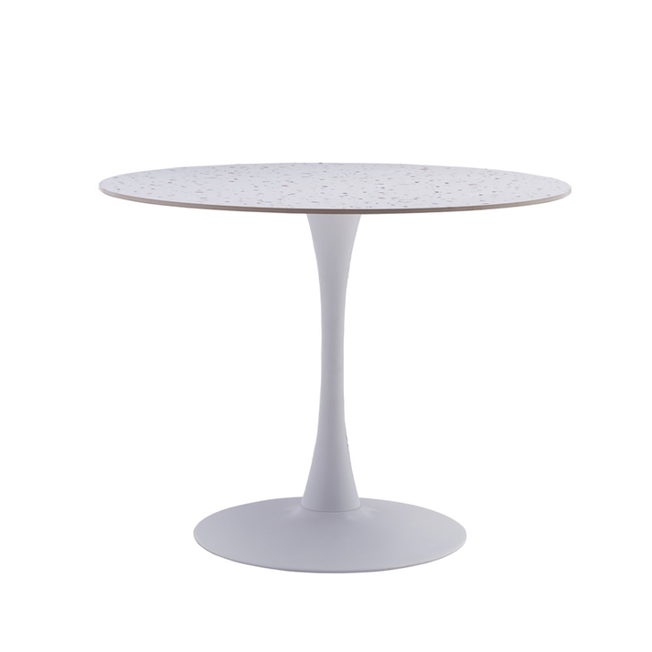 NOUGAT ΤΡΑΠΕΖΙ ΡΟΤΟΝΤΑ TERRAZZO 100x100x75cm