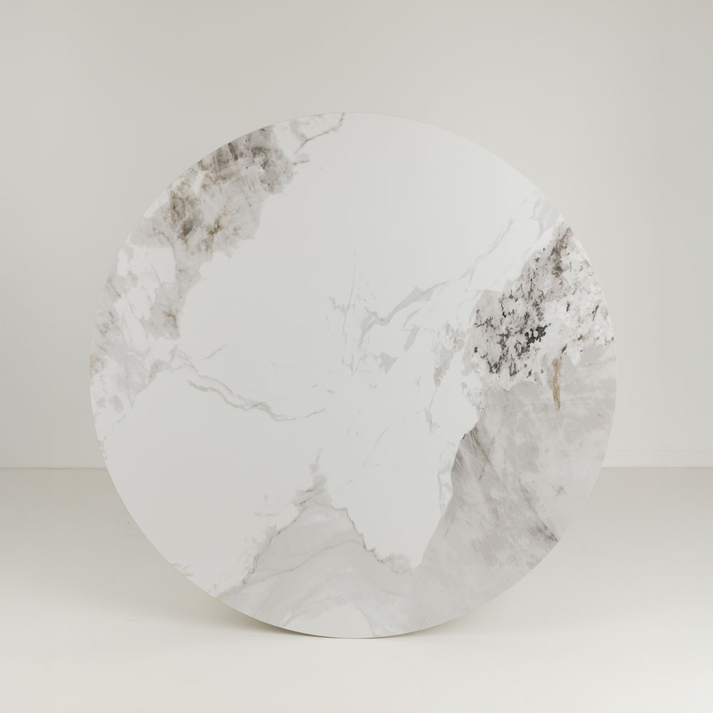 ATRIUM ΤΡΑΠΕΖΙ ΛΕΥΚΟ ΜΕ ΟΨΗ ΜΑΡΜΑΡΟΥ 110x110x76cm