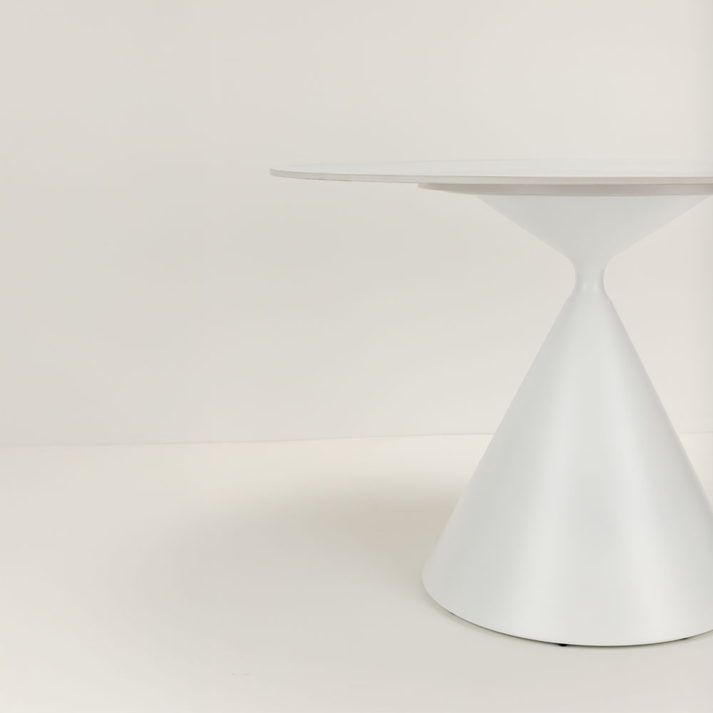 ATRIUM ΤΡΑΠΕΖΙ ΛΕΥΚΟ ΜΕ ΟΨΗ ΜΑΡΜΑΡΟΥ 110x110x76cm