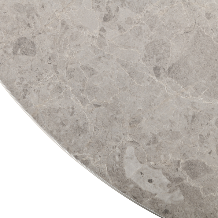 CASPIAN ΤΡΑΠΕΖΙ ΓΚΡΙ ΜΕ ΟΨΗ ΜΑΡΜΑΡΟΥ 80x80x75cm