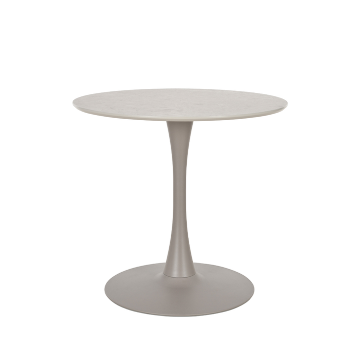 CASPIAN ΤΡΑΠΕΖΙ ΓΚΡΙ ΜΕ ΟΨΗ ΜΑΡΜΑΡΟΥ 80x80x75cm