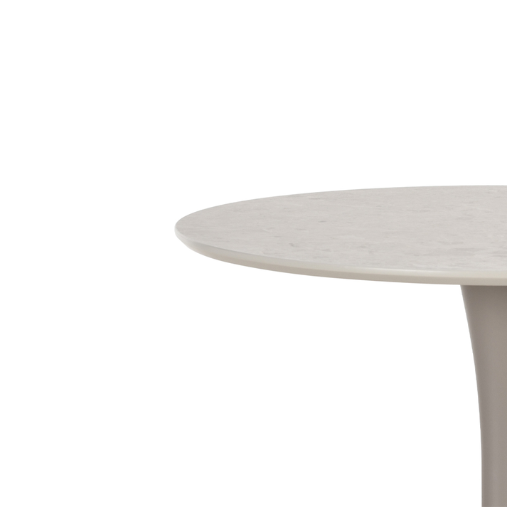 CASPIAN ΤΡΑΠΕΖΙ ΓΚΡΙ ΜΕ ΟΨΗ ΜΑΡΜΑΡΟΥ 80x80x75cm