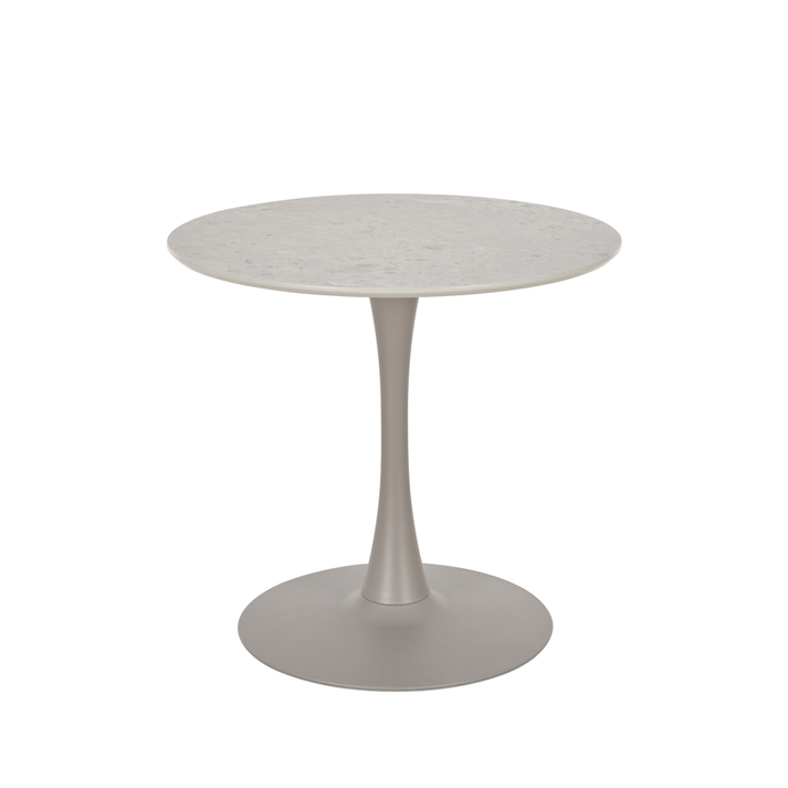 CASPIAN ΤΡΑΠΕΖΙ ΓΚΡΙ ΜΕ ΟΨΗ ΜΑΡΜΑΡΟΥ 80x80x75cm