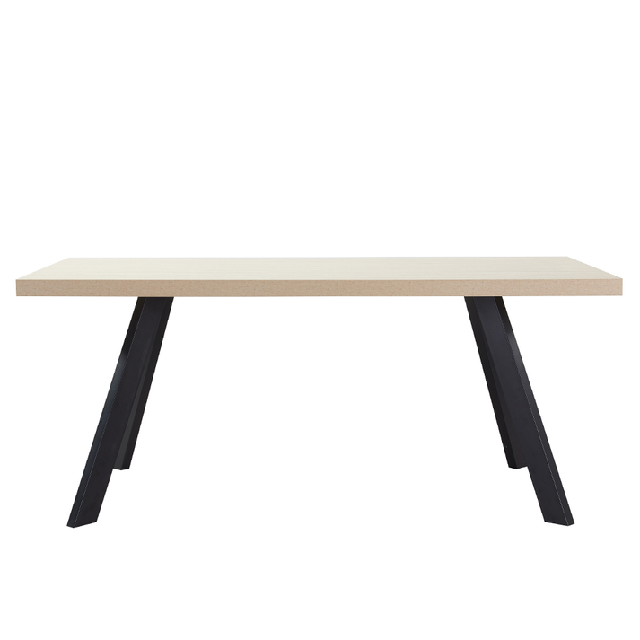 LITHOS ΤΡΑΠΕΖΙ BEIGE ΜΑΥΡΟ 180x90x76cm