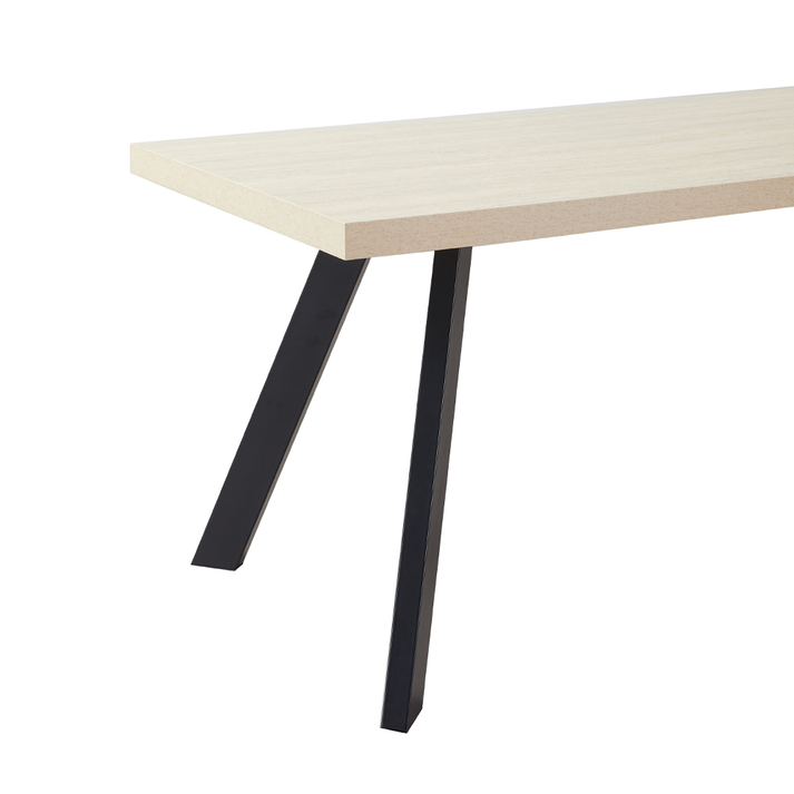 LITHOS ΤΡΑΠΕΖΙ BEIGE ΜΑΥΡΟ 180x90x76cm