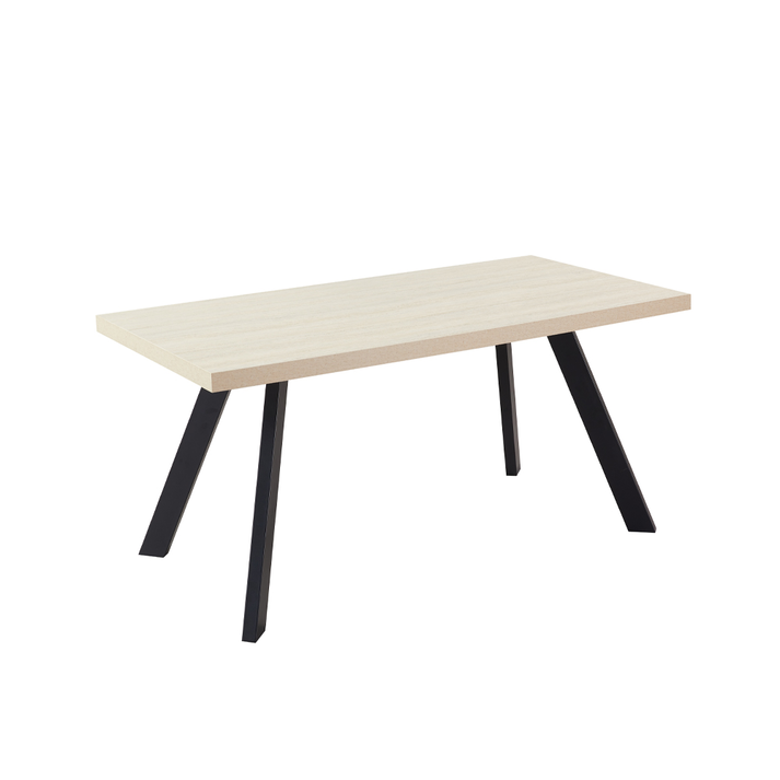 LITHOS ΤΡΑΠΕΖΙ BEIGE ΜΑΥΡΟ 160x80x76cm