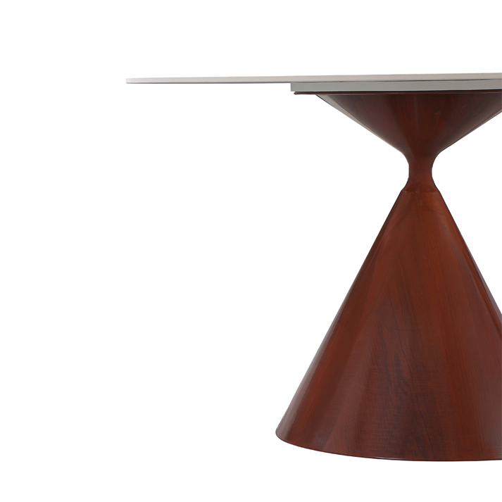 NOISETTE ΤΡΑΠΕΖΙ ΛΕΥΚΟ ΜΕ ΟΨΗ ΜΑΡΜΑΡΟΥ 120x120x76cm