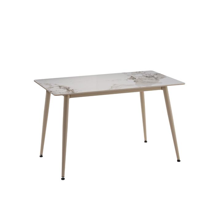 Primo τραπέζι λευκό με όψη μαρμάρου 120x70x74cm