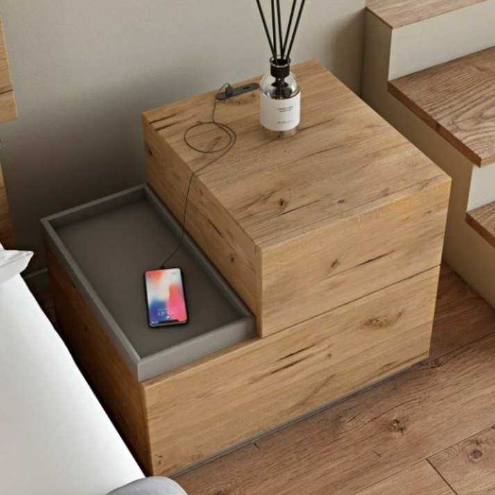 SOHO Kομοδίνο με 2 Συρτάρια Ελληνικής Κατασκευής 60x43xH48cm