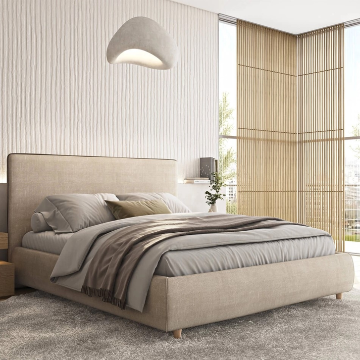 LINE A Κρεβάτι Ελληνικής Κατασκευής 220x184xH111cm (Για Στρώμα 160x200cm)
