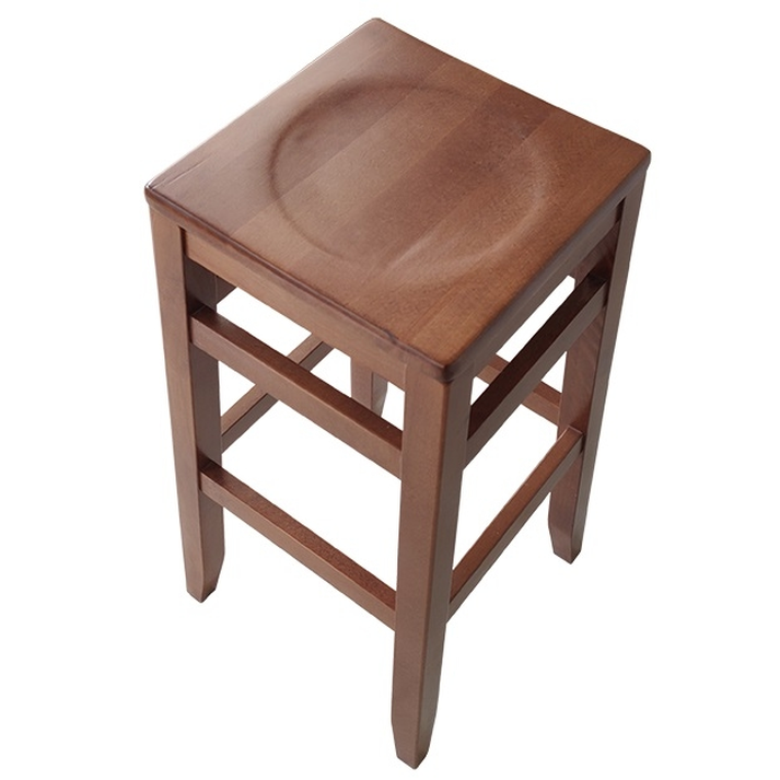 Ξύλινο Σκαμπό Οξιάς 32x32xH74cm