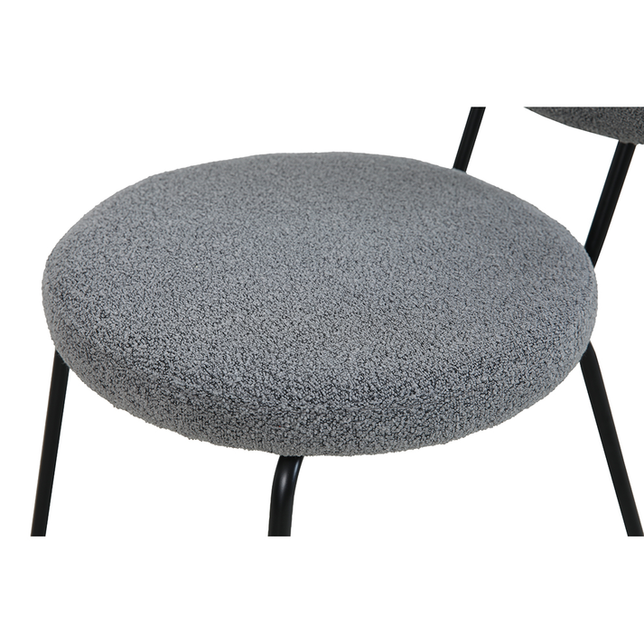 AMELIA ΚΑΡΕΚΛΑ ΓΚΡΙ ΣΚΟΥΡΟ ΜΑΥΡΟ 44x58x80cm