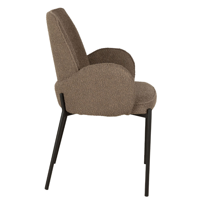 PETALS ΚΑΡΕΚΛΑ ΚΑΦΕ ΜΑΥΡΟ 58x58x89cm