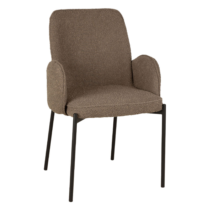 PETALS ΚΑΡΕΚΛΑ ΚΑΦΕ ΜΑΥΡΟ 58x58x89cm