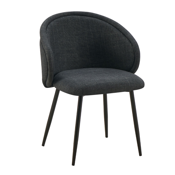 Figaro καρέκλα πολυθρόνα ανθρακί μαύρο 58x60x80.5cm