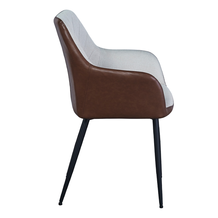 VISITOR ΚΑΡΕΚΛΑ BEIGE TABAC ΜΑΥΡΟ 57.5x57x87cm