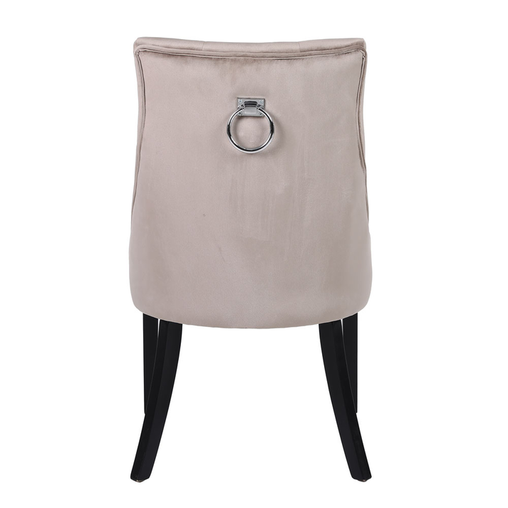 VERONA ΚΑΡΕΚΛΑ ΜΕ ΜΕΤΑΛΛΙΚΟ ΚΡΙΚΟ BEIGE ΜΑΥΡΟ 57x47x98cm