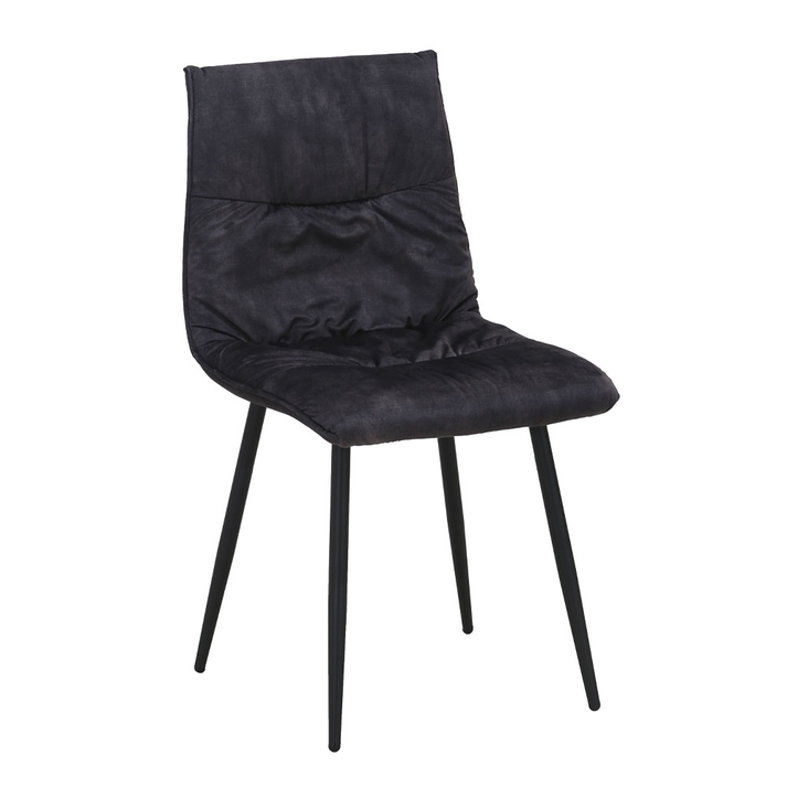 Linea Καρέκλα Ανθρακί Μαύρο 47x55x86cm