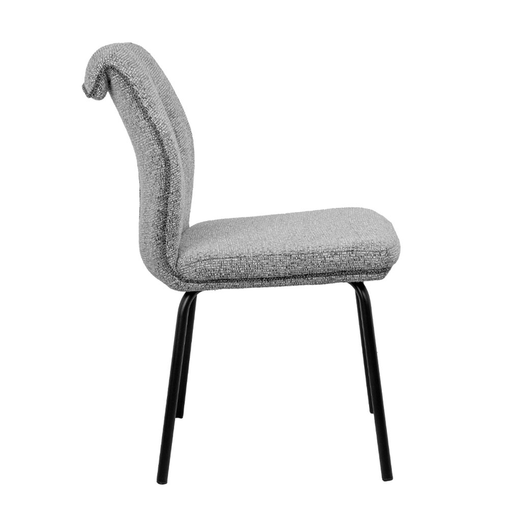Kobi καρέκλα γκρι ανοιχτό μαύρο ματ 62.5x45.5x88cm