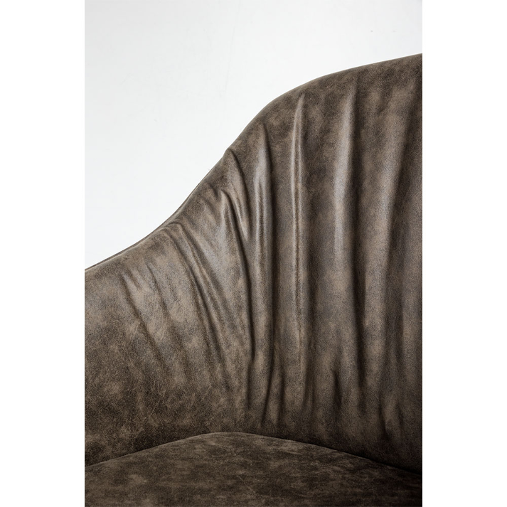 Tosca καρέκλα πολυθρόνα καφέ μαύρο ματ 62x63x90.5cm