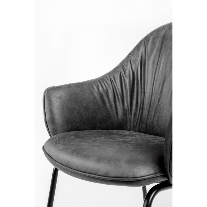 Tosca καρέκλα πολυθρόνα γκρι μαύρο ματ 62x63x90.5cm
