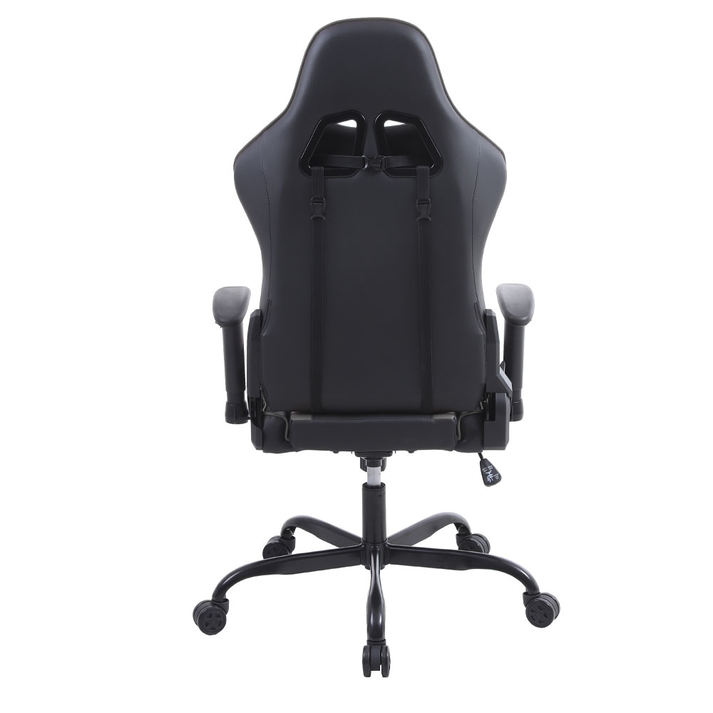 EXPLOR ΚΑΡΕΚΛΑ GAMING ΓΡΑΦΕΙΟΥ ΜΑΥΡΟ ΓΚΡΙ 50x71x135