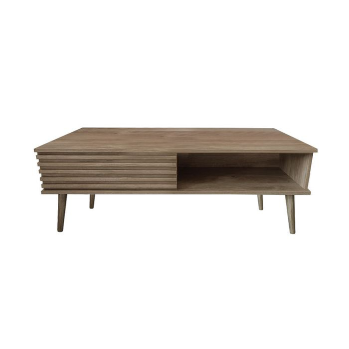 Kiros Coffee Table Natural with Drawer 119x59x41.5 cm