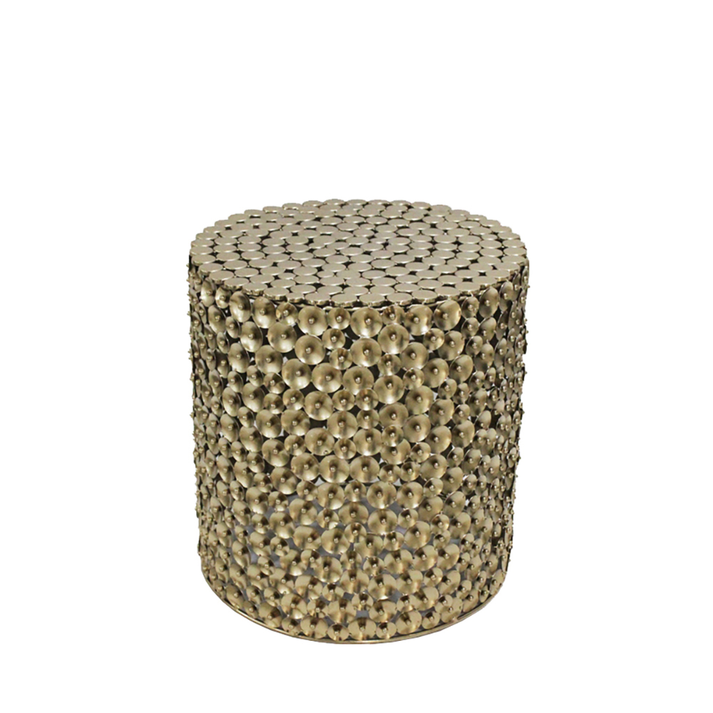 POPPY COFFEE TABLE SET 2ΤΕΜ ΧΡΥΣΟ ANTIQUE 44x44x46.5cm