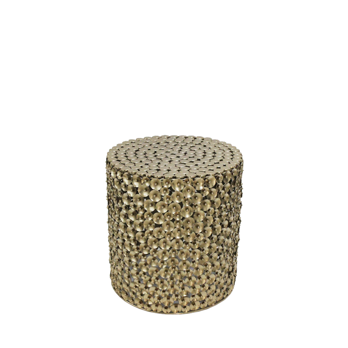 POPPY COFFEE TABLE SET 2ΤΕΜ ΧΡΥΣΟ ANTIQUE 44x44x46.5cm