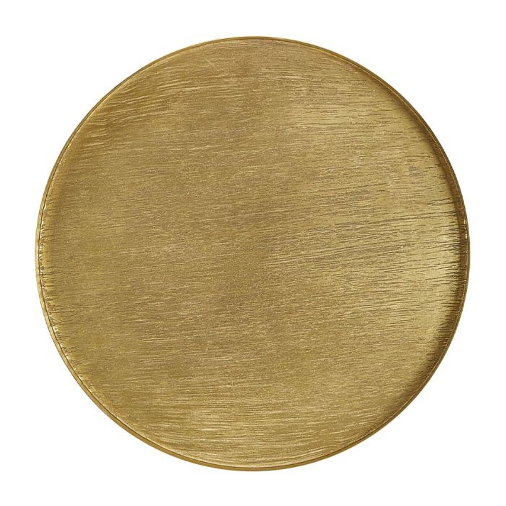 TOTALE SIDE TABLE SET 2ΤΕΜ BRASS ANTIQUE ΜΑΥΡΟ 49x49x56